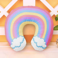 Coussin de voyage gonflable arc-en-ciel pour enfant