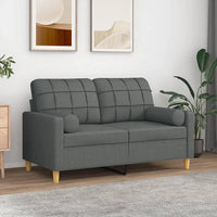 Lot de 2 coussins traversins pour canapé, disponibles en gris et d'autres couleurs
