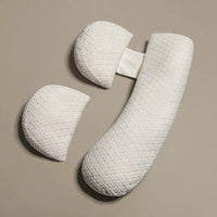 Coussin de grossesse multi-positon blanc avec un coussin d'appoint