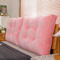Coussin pour dossier de canapé ou de lit le coussin est rose