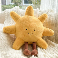 Coussin canapé soleil en coton et polyester, design amusant