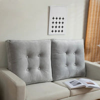 Coussin pour dossier de canapé ou de lit le coussin est gris