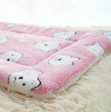 Coussin chat enroulable ours rose