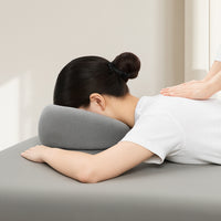 Coussin ergonomique repos massage gris - confort nuque et dos