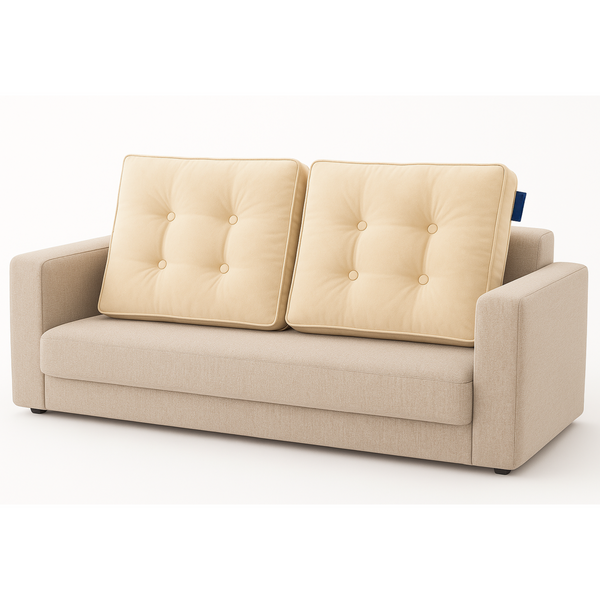 Coussin de dossier canapé matelassé beige