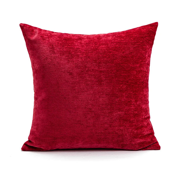 Coussin velours rouge de Noël décoratif pour canapé et lit