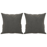 Coussin canapé gris foncé en velours 40 x 40 cm lot de 2