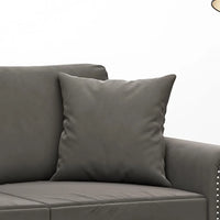 Coussin canapé gris foncé en velours 40 x 40 cm lot de 2