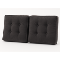 Coussin de dossier canapé matelassé noir