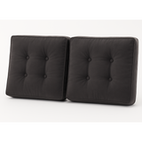 Coussin de dossier canapé matelassé noir