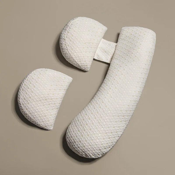 Coussin de grossesse multi-positon blanc avec un coussin d'appoint 