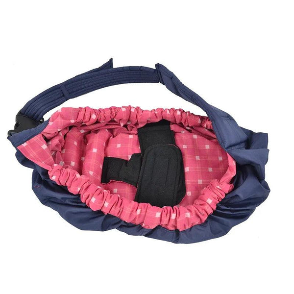 Coussin d'allaitement en écharpe rose et bleu