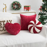 Coussin de Noel en Velours Rouge
