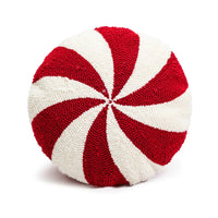 Coussin Bonbon de Noël Rouge et Blanc