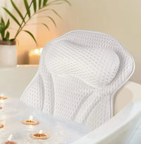 Oreiller De Bain Pour Baignoire, Avec 6 Ventouses, Technologie 4D Air Mesh Gris 35 X 35 Cm Oreiller De Bain Pour Baignoire, Avec 6 Ventouses, Technologie 4D Air Mesh Gris 35 X 35 Cm