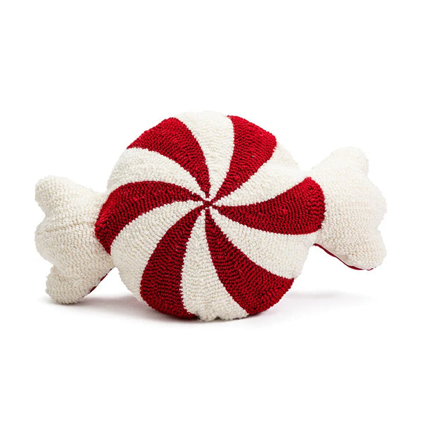 Coussin Bonbon de Noël Rouge et Blanc