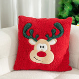 Coussin de Noel Renne Rouge – Déco Festive & Confortable 25x25 cm