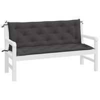 Coussin pour Banc exterieur impermeable uni gris anthracite lot de 2