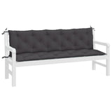 Coussin pour Banc exterieur impermeable uni gris anthracite lot de 2