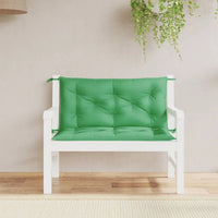 Coussin pour Banc Extérieur Imperméable uni vert lot de 2