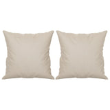 Coussin canapé Beige en microfibre 40 x 40 cm lot de 2